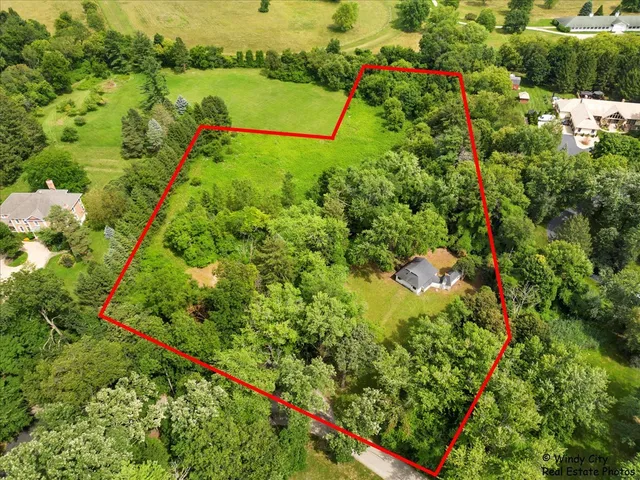 a view of a garden with a flower garden