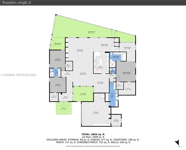 a living room with a bed and a flat screen tv