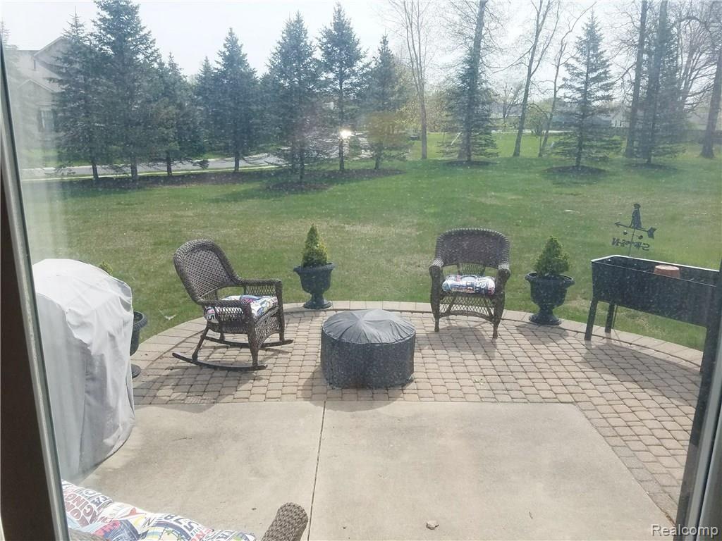 29667 Reed Drive Flat Rock, MI 48134 - Photo 3 of 41 Beautiful View of Patio and Grounds while relaxing on the your couch.