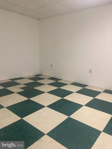 an empty room with a yard