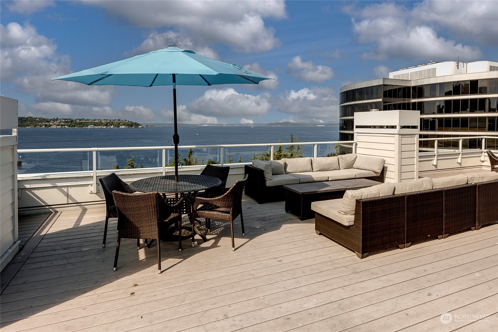 3028 Western Avenue, Unit 408 Seattle, WA 98121 - Photo 13 of 40 a view of a roof deck with furniture