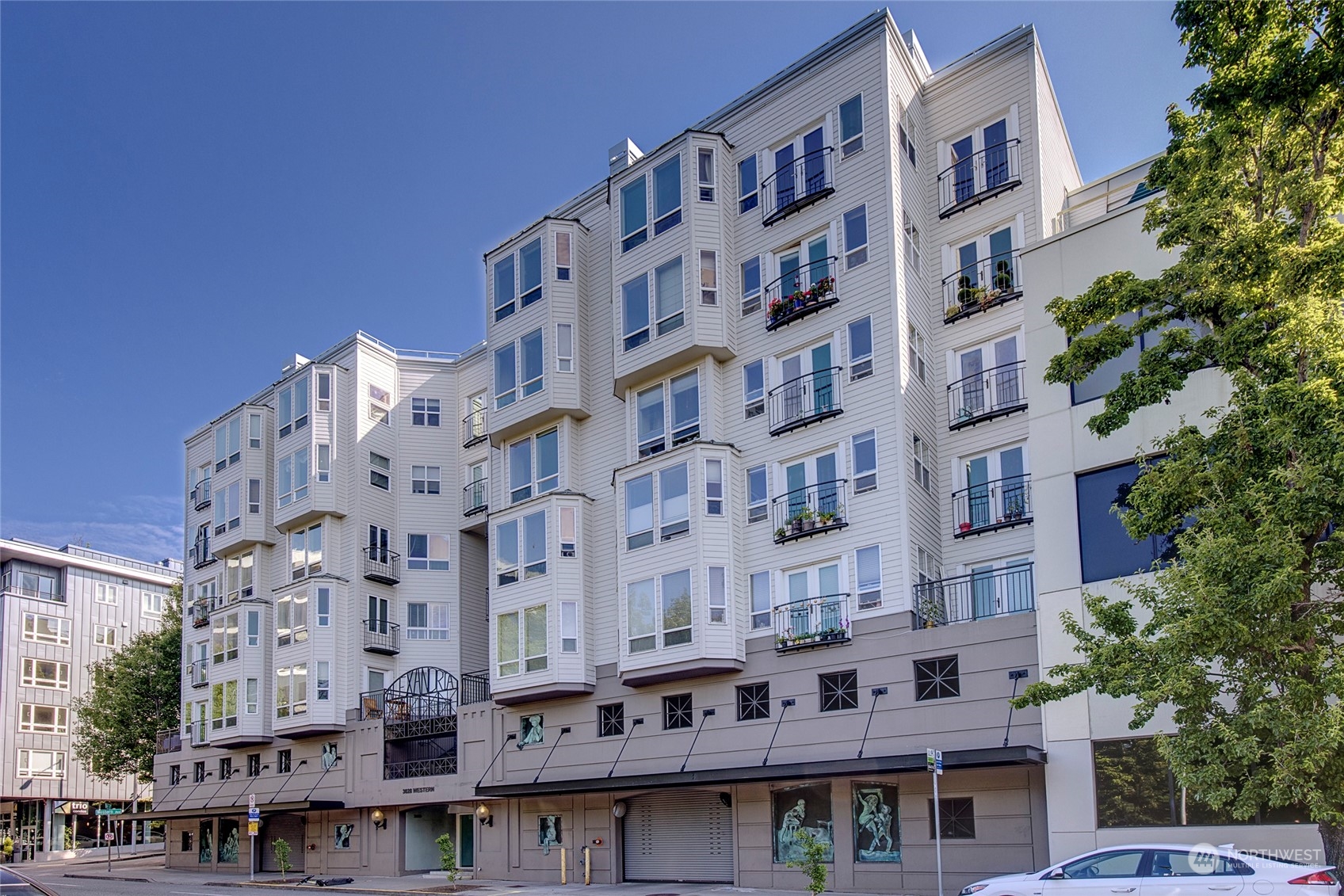 3028 Western Avenue, Unit 408 Seattle, WA 98121 - Photo 38 of 40 a large building with a clock on it