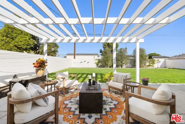 a outdoor space with furniture