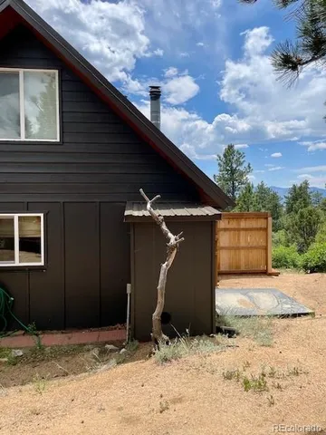a backyard of a house