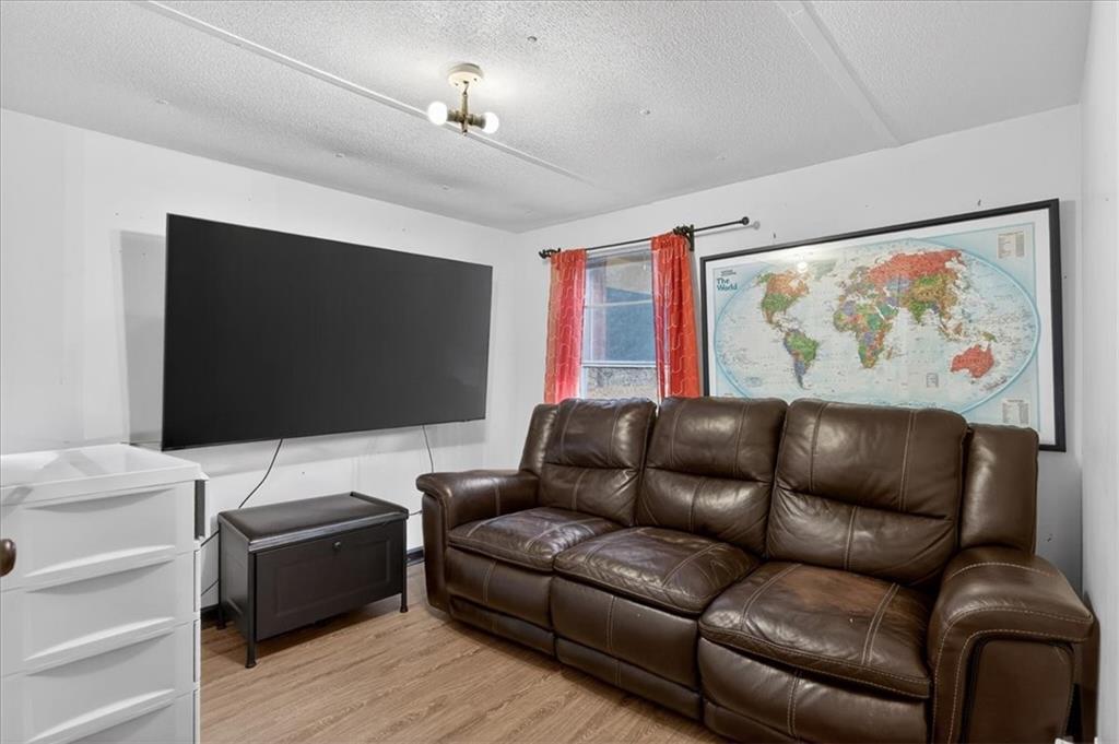 323 Ball Field Road Waleska, GA 30183 - Photo 14 of 39 a blue couch sitting in a living room with a flat screen tv