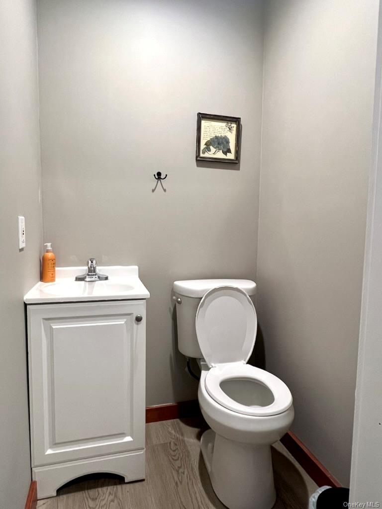 1837 Rich Road Franklin, NY 13775 - Photo 34 of 50 a white toilet sitting next to a white sink and a mirror