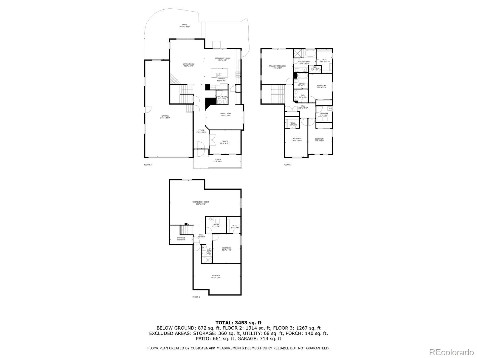 10415 Startrail Court Highlands Ranch, CO 80126 - Photo 49 of 49 a picture of a floor plan