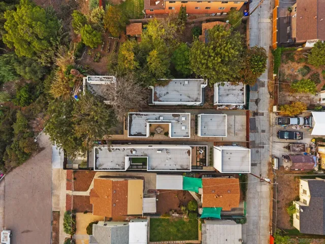 a view of city and ocean