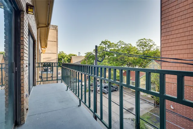 a view of a city from a balcony