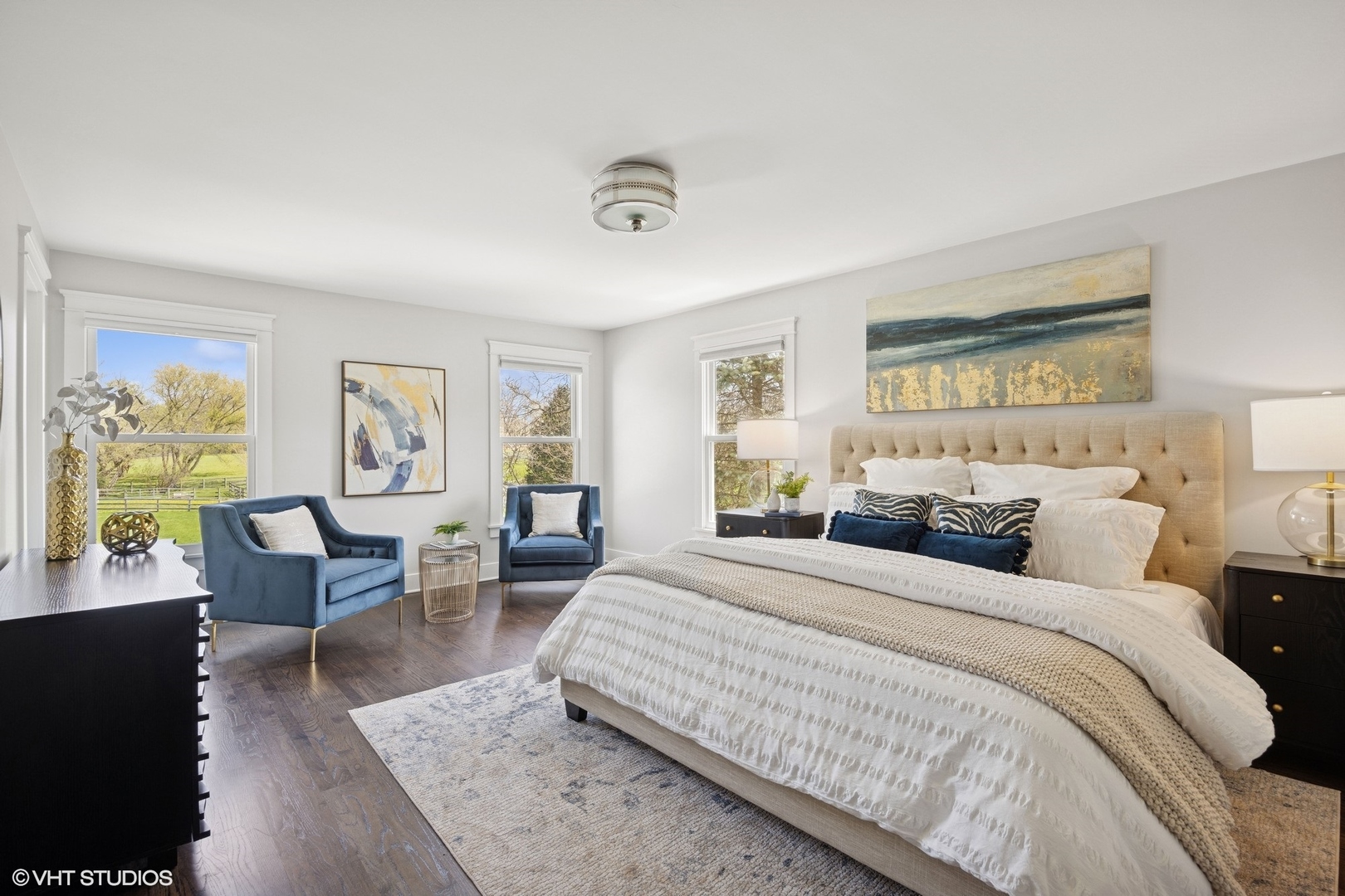 59 Ridge Road Barrington Hills, IL 60010 - Photo 15 of 44 a bedroom with a large bed and windows