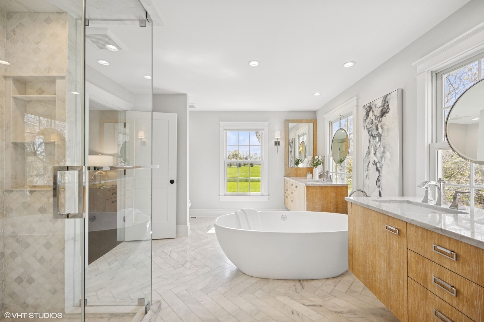 59 Ridge Road Barrington Hills, IL 60010 - Photo 17 of 44 a large spacious bathroom with a large tub shower and sink