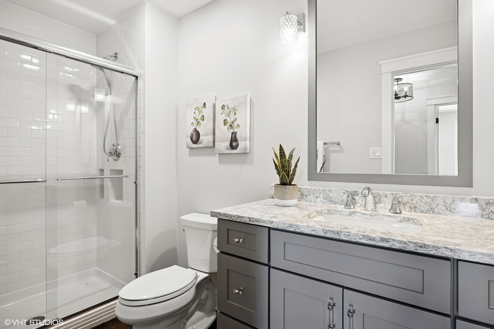 59 Ridge Road Barrington Hills, IL 60010 - Photo 24 of 44 a bathroom with a granite countertop sink toilet and shower