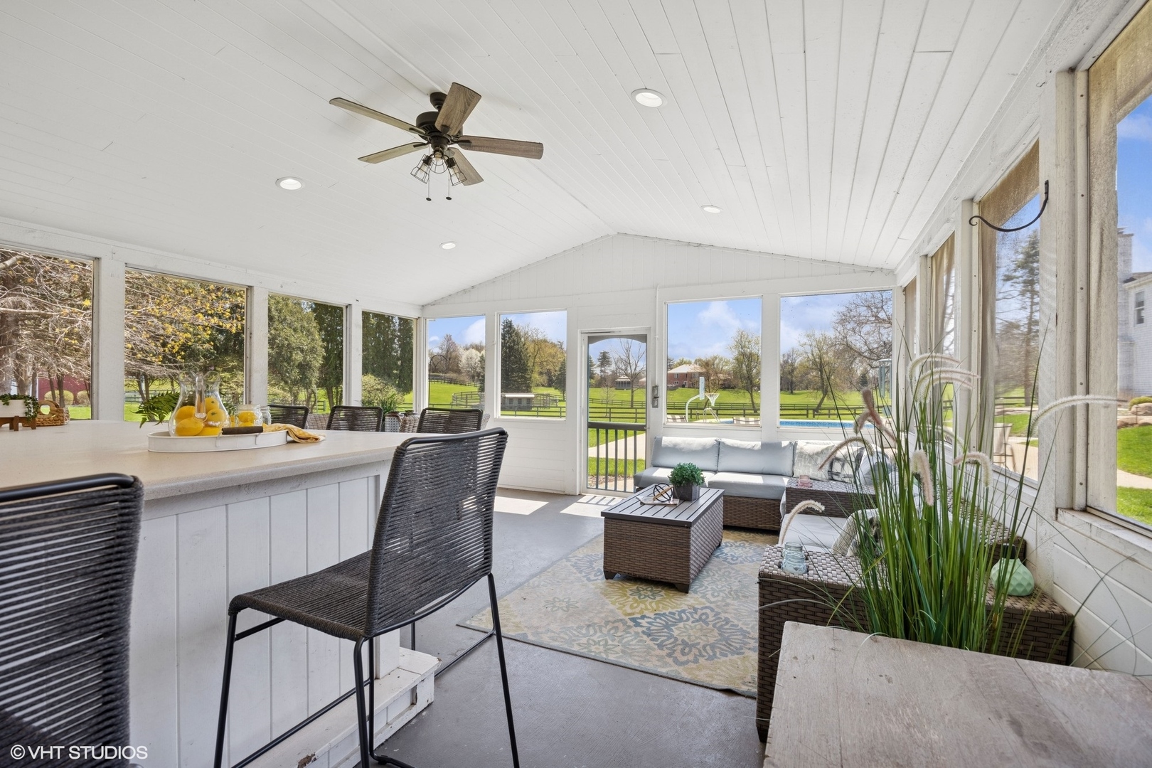 59 Ridge Road Barrington Hills, IL 60010 - Photo 32 of 44 a living room with furniture and a large window