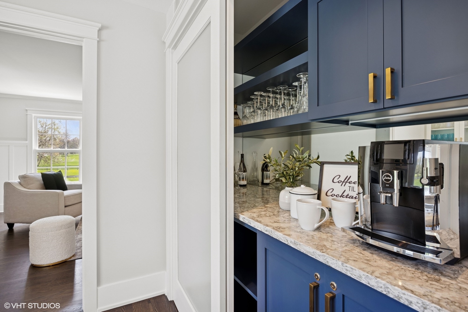 59 Ridge Road Barrington Hills, IL 60010 - Photo 9 of 44 a view of living room with granite countertop furniture and flat screen tv