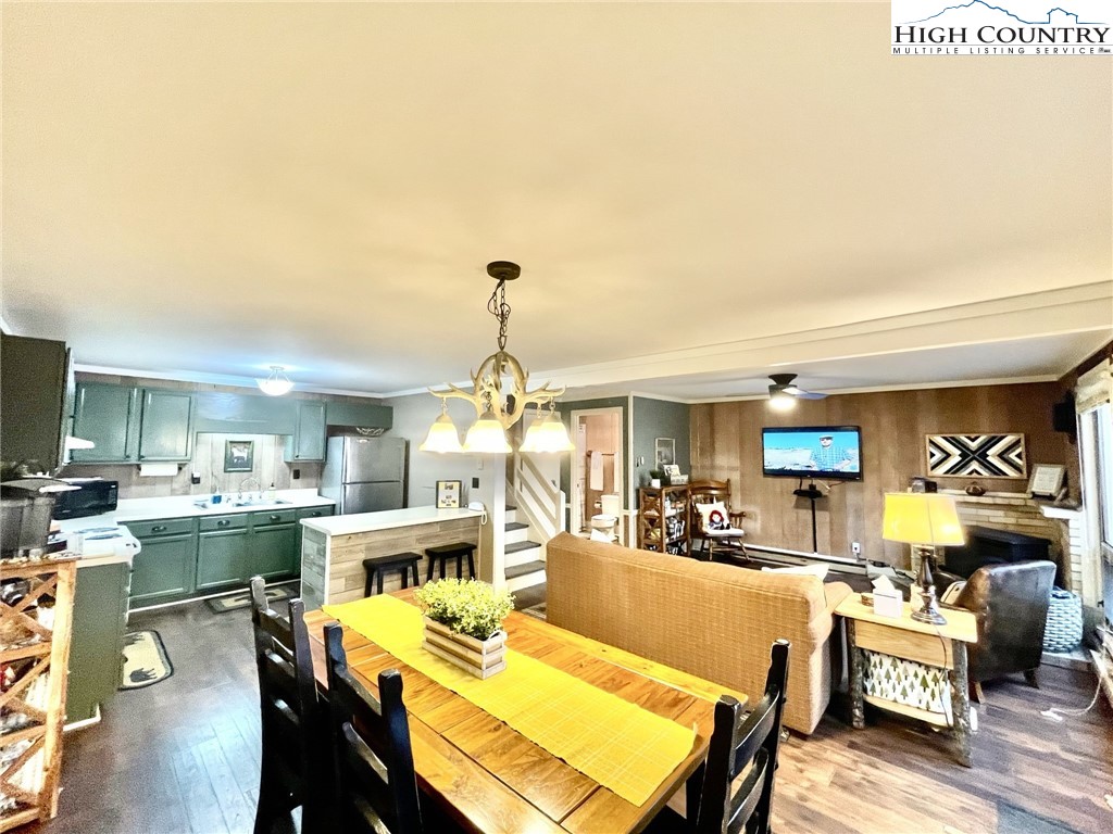 220 Charter Hills Road, Unit B1 Beech Mountain, NC 28604 - Photo 8 of 26 a view of a dining room with furniture