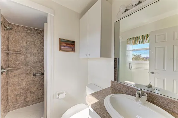 a view of empty room with windows