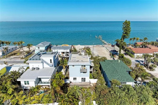 a view of a city and ocean view