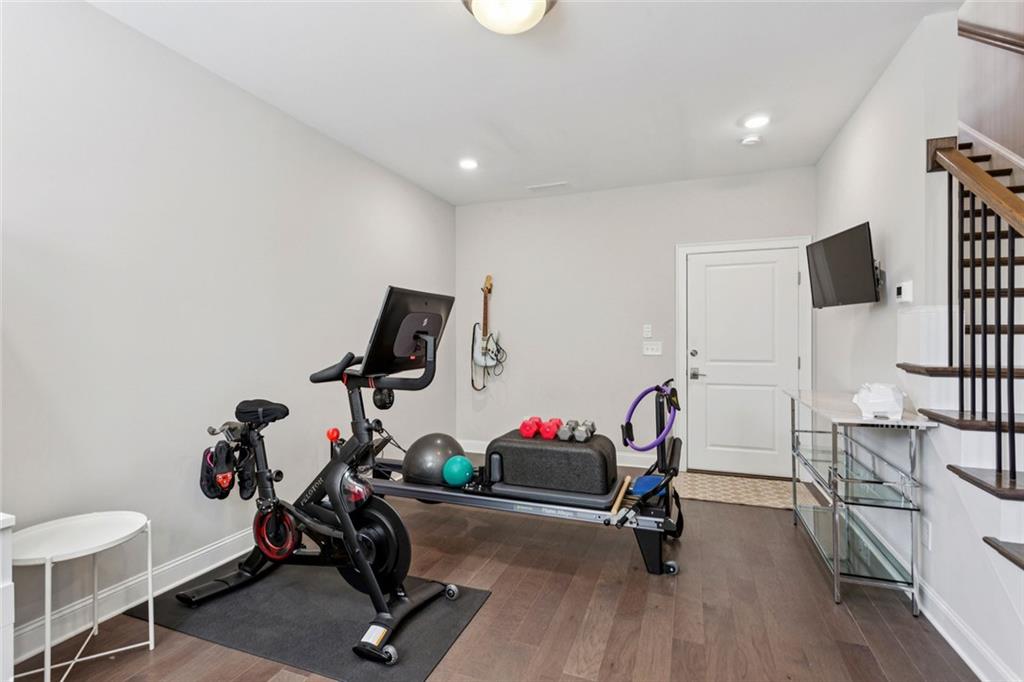 4219 Deming Circle Sandy Springs, GA 30342 - Photo 35 of 40 a view of a room with gym equipment
