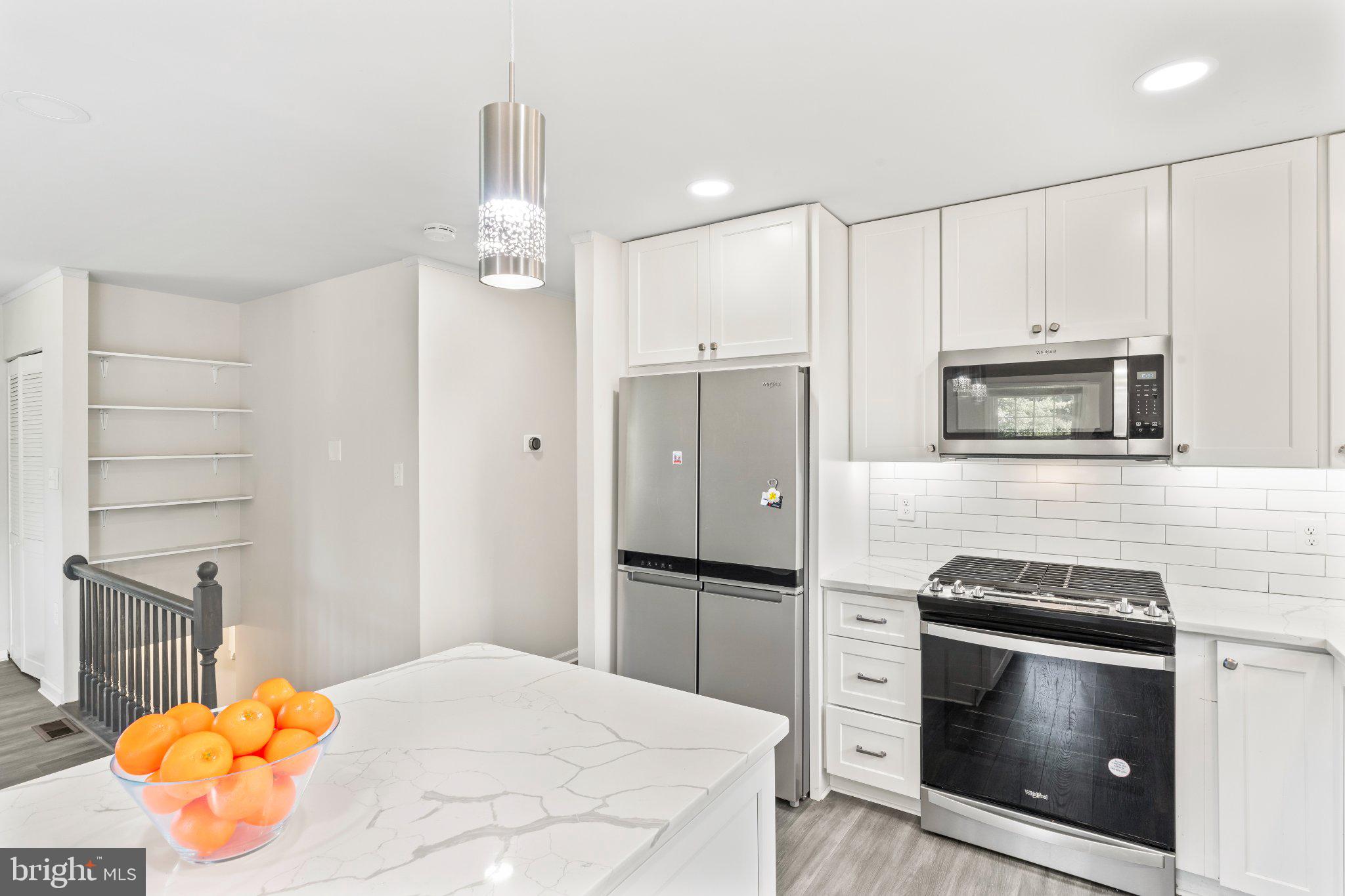 Modern kitchen with sleek finishes.