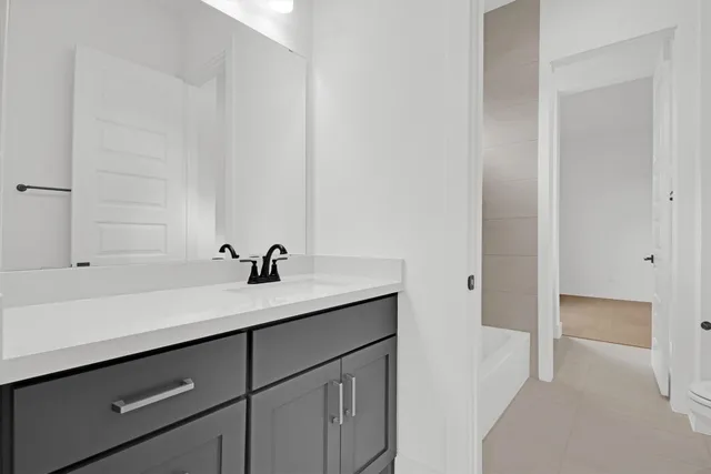 a sink with a vanity