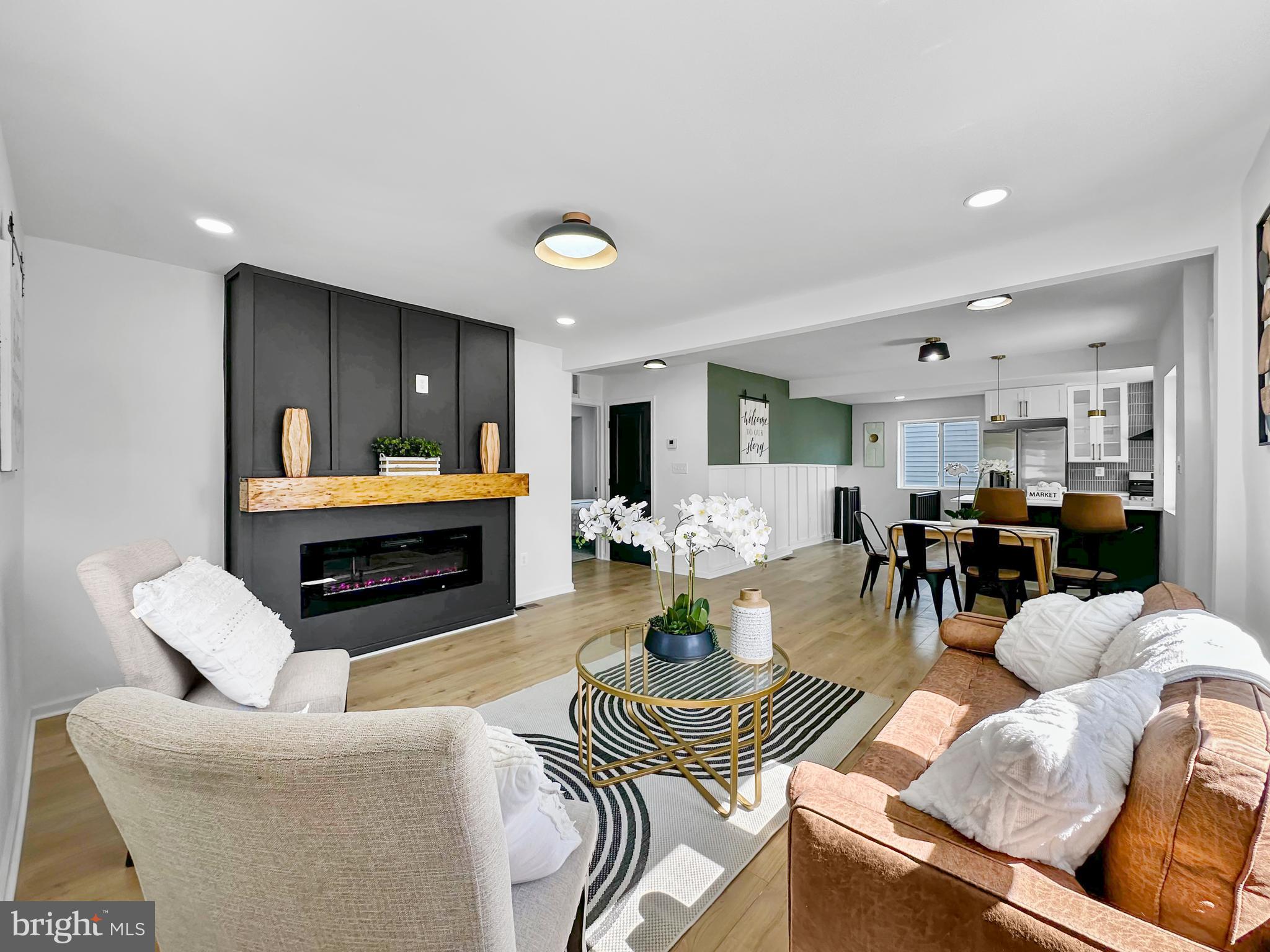 5210 Addison Road Capitol Heights, MD 20743 - Photo 13 of 55 Living Room with Electric Fireplace