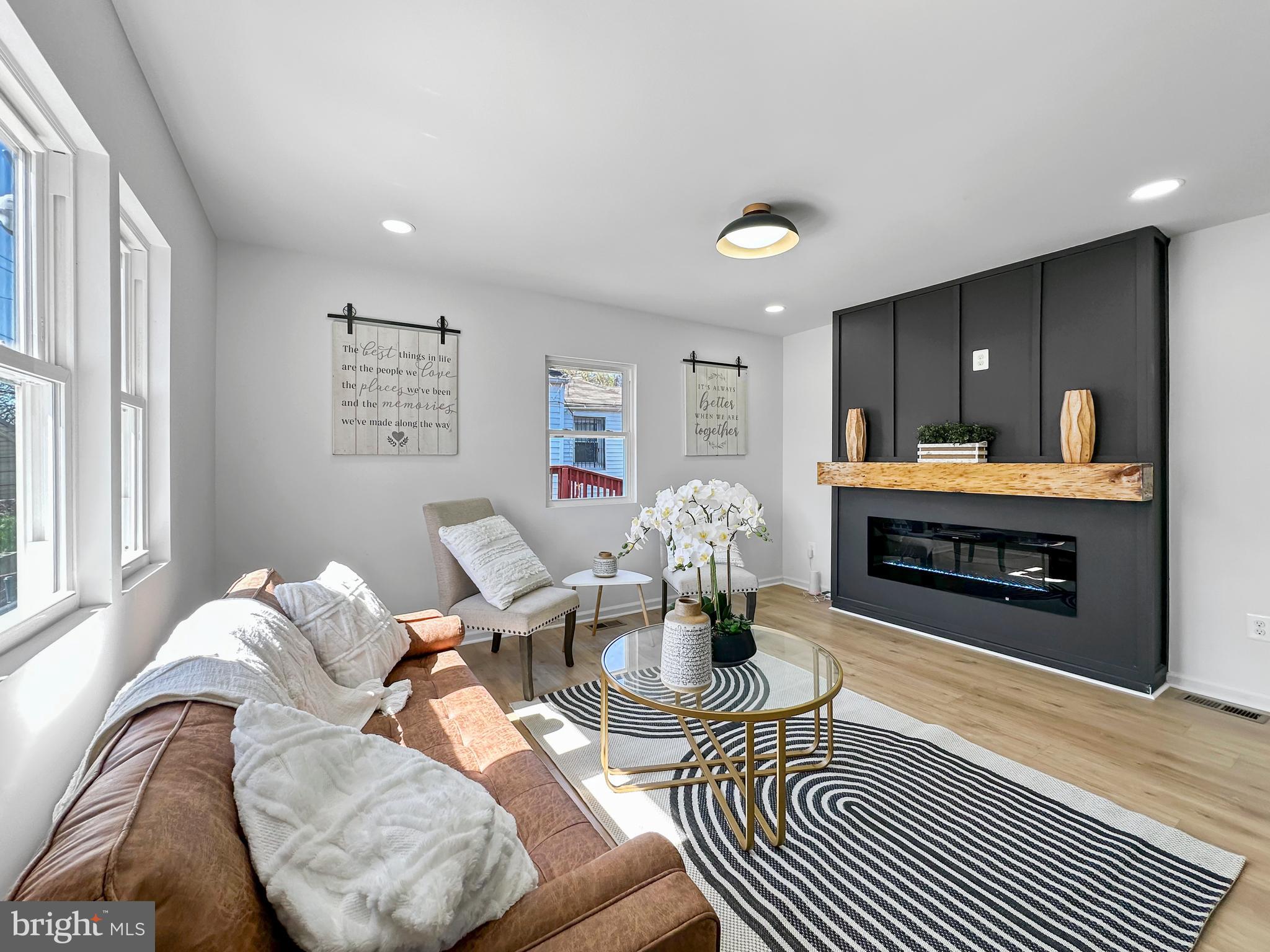 5210 Addison Road Capitol Heights, MD 20743 - Photo 15 of 55 Living Room with Electric Fireplace