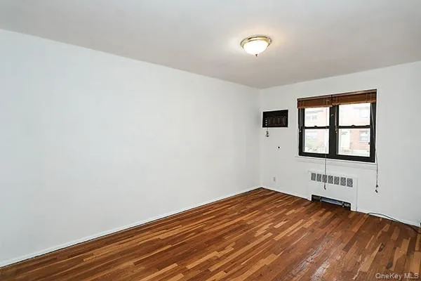 an empty room with window