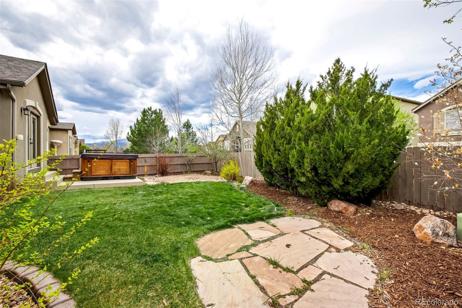 4970 Rabbit Mountain Court Colorado Springs, CO 80924 - Photo 41 of 50 a view of a garden with a pathway