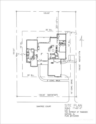 8647 Daintree Court Daphne, AL 36526 - Photo 3 of 29 Site Plan