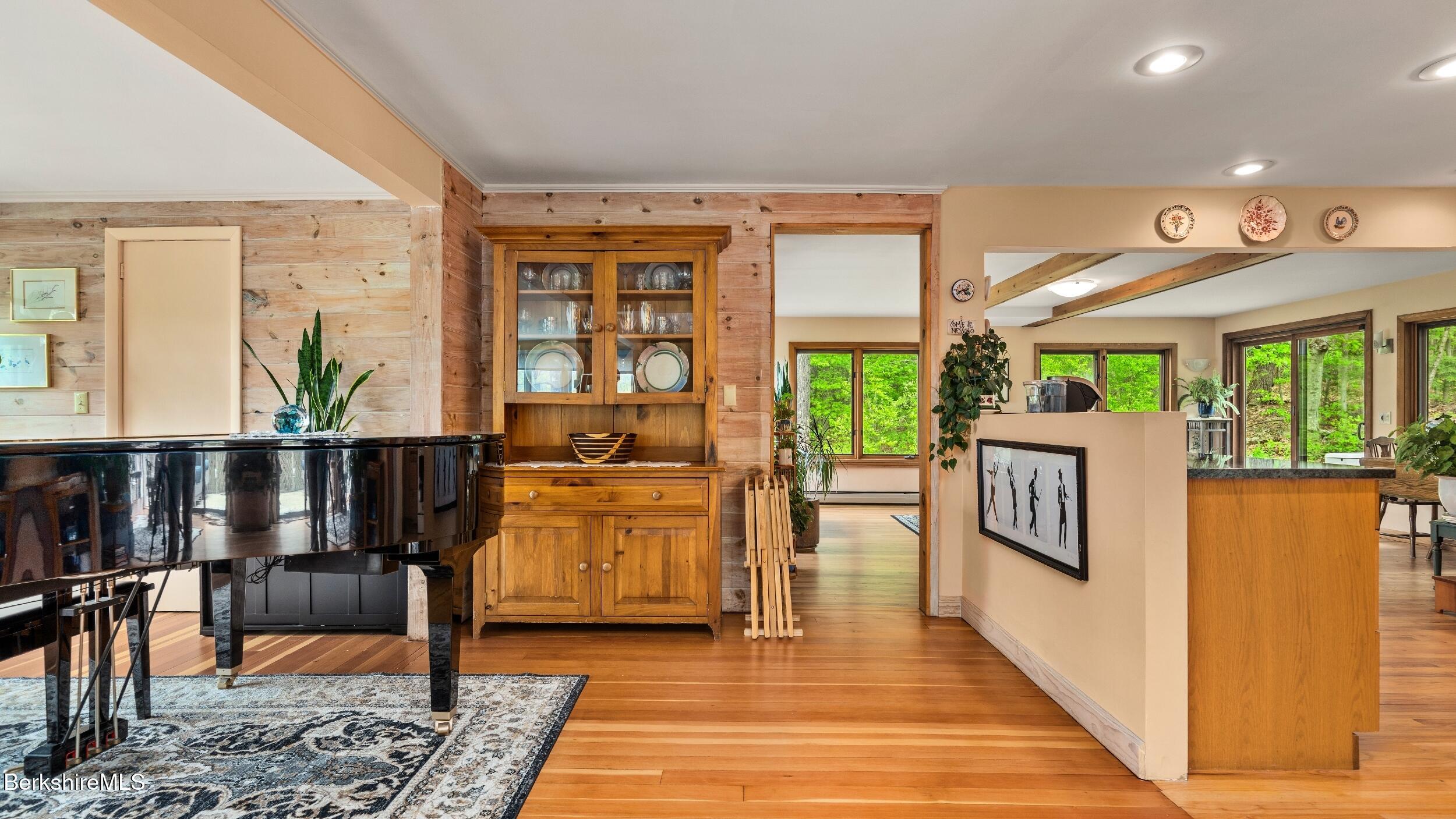 18 Cooper Creek Road Tyringham, MA 01238 - Photo 15 of 49 LIVING ROOM & KITCHEN VIEW