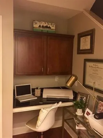a close view of shoes stand in a room