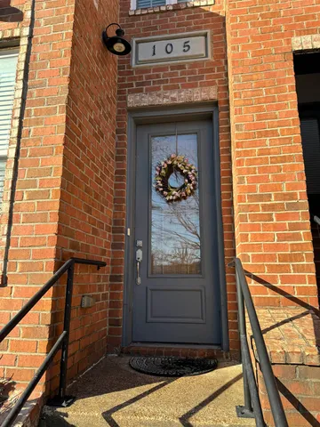 a view of a door of the house