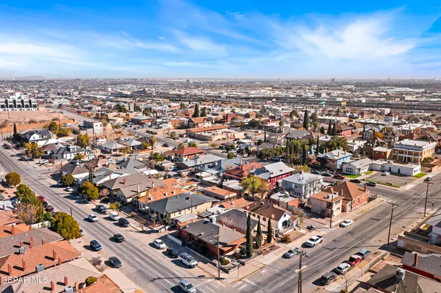 an aerial view of multiple house