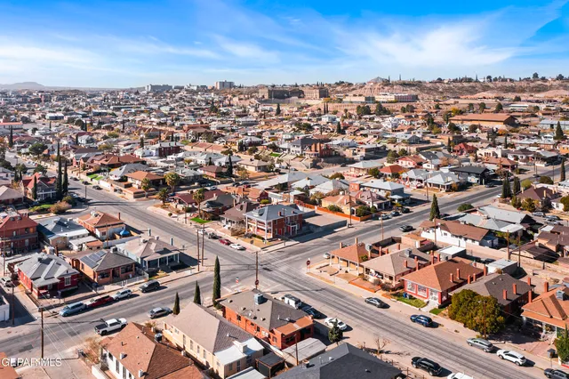 an aerial view of multiple house