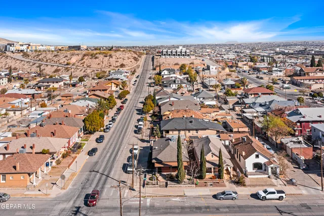 an aerial view of multiple house