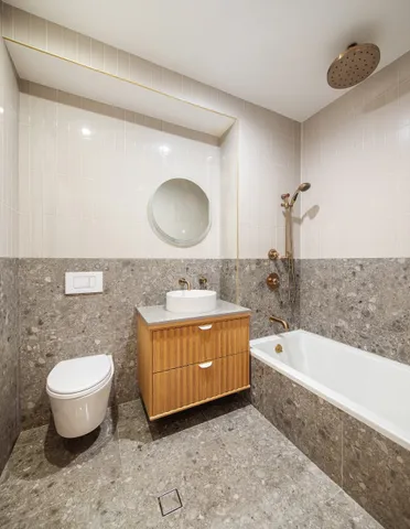 a view of a building with a street