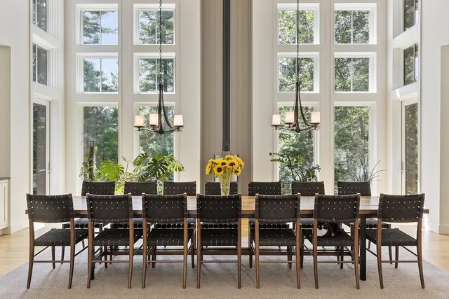 a large kitchen with lots of counter space a sink and appliances