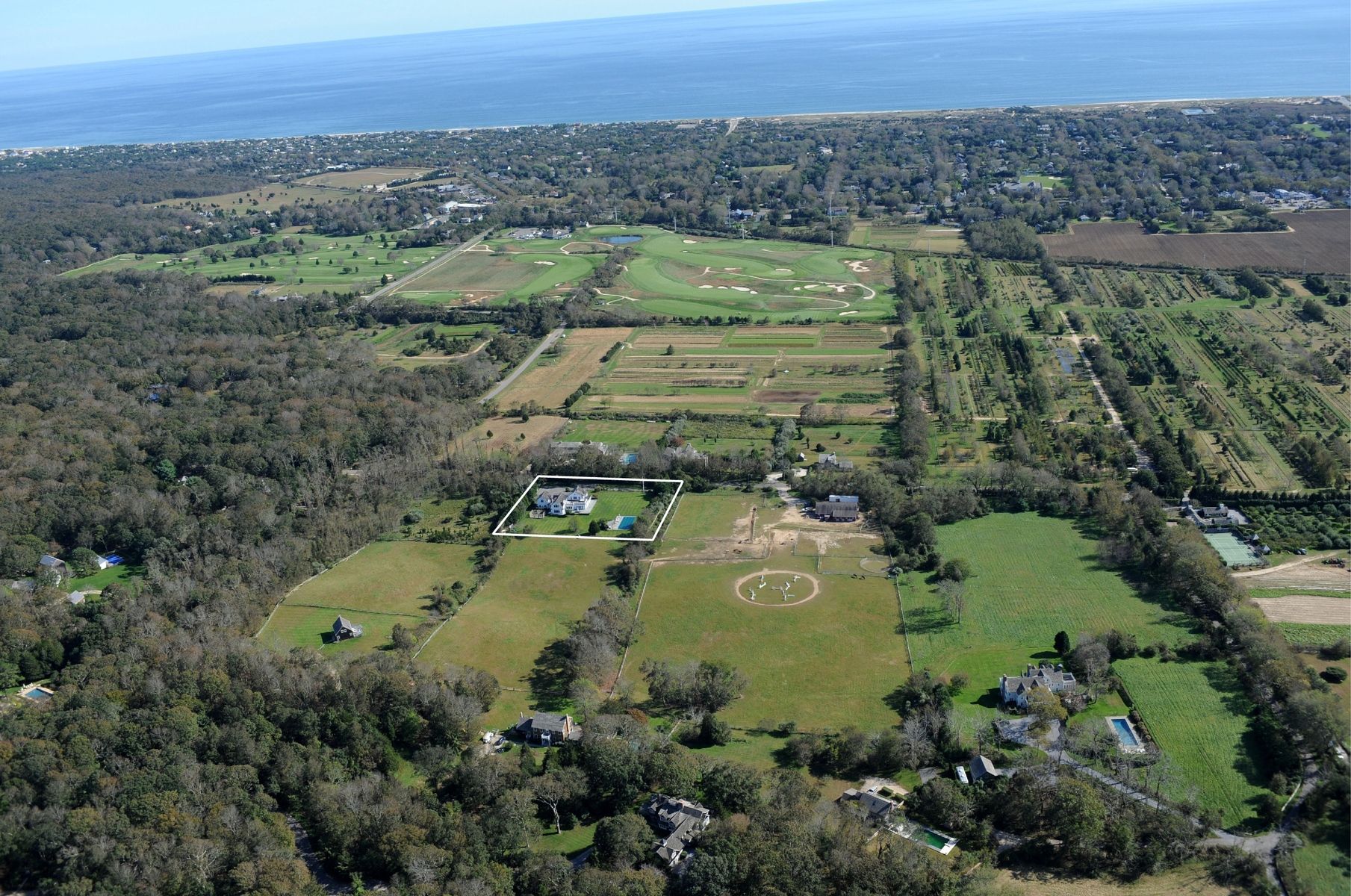 369 Town Lane Amagansett, NY 11930 - Photo 16 of 17 an aerial view of a residential houses with outdoor space