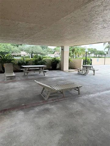 a view of outdoor space with seating area