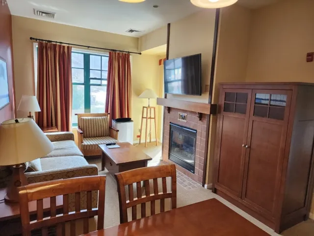 a close view of a fireplace