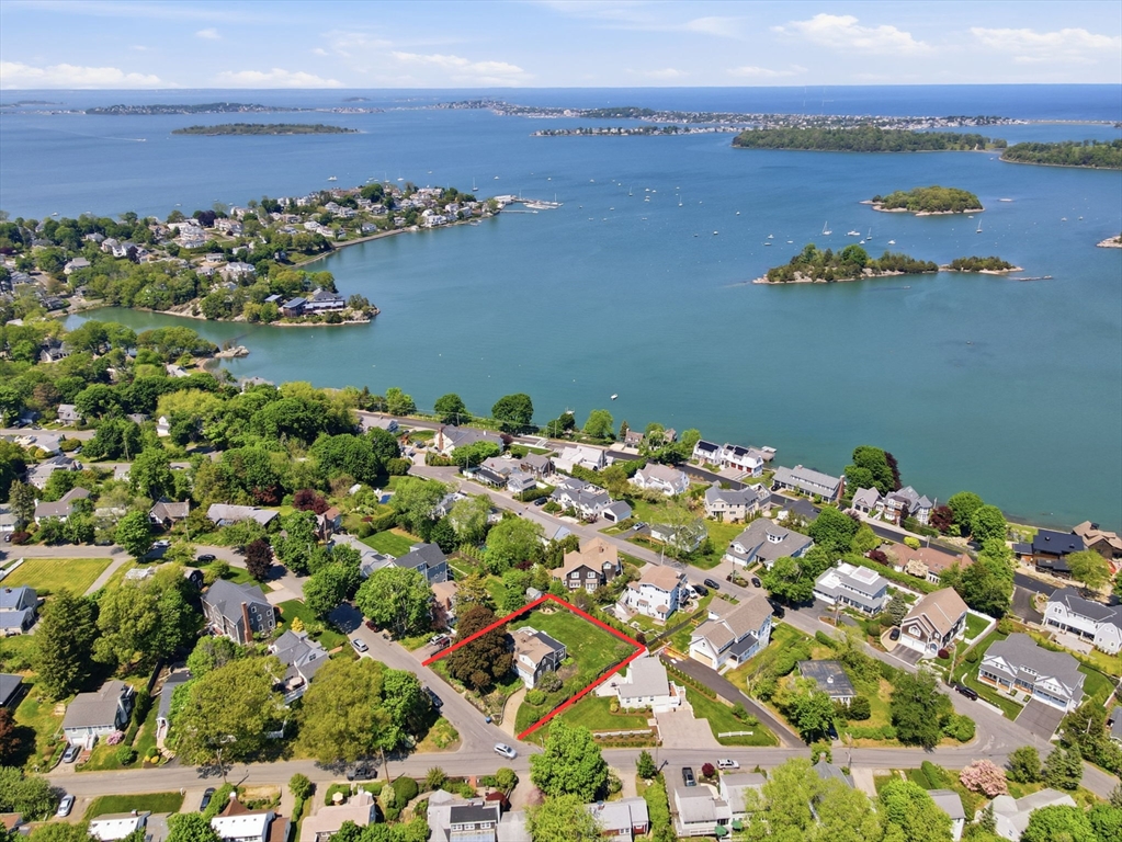 3 Talbot Road Hingham, MA 02043 - Photo 33 of 34 an aerial view of a houses with a lake view