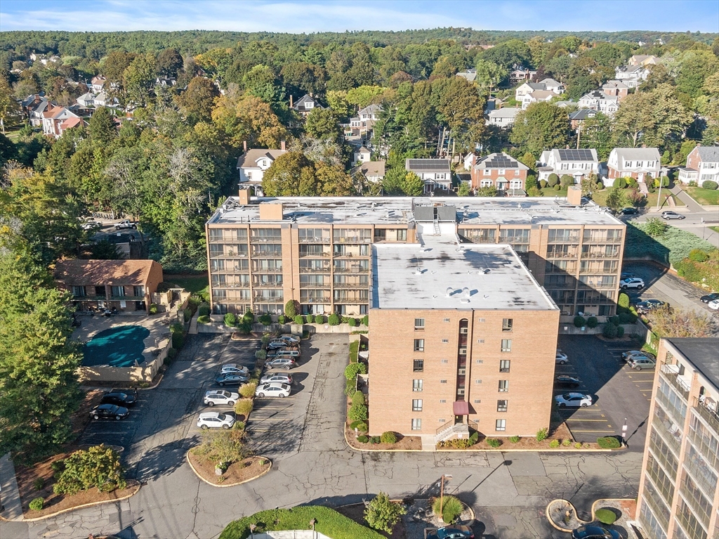 190 High Street, Unit 605 Medford, MA 02155 - Photo 32 of 37 an aerial view of residential houses with outdoor space