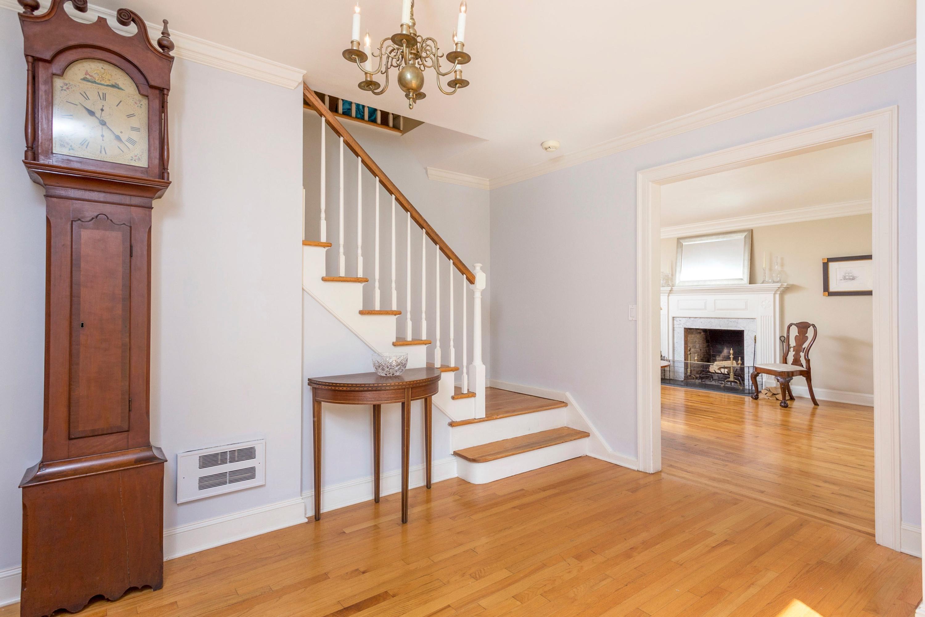 34 Country Club Road Darien, CT 06820 - Photo 2 of 17 a view of entryway livingroom and hall with wooden floor