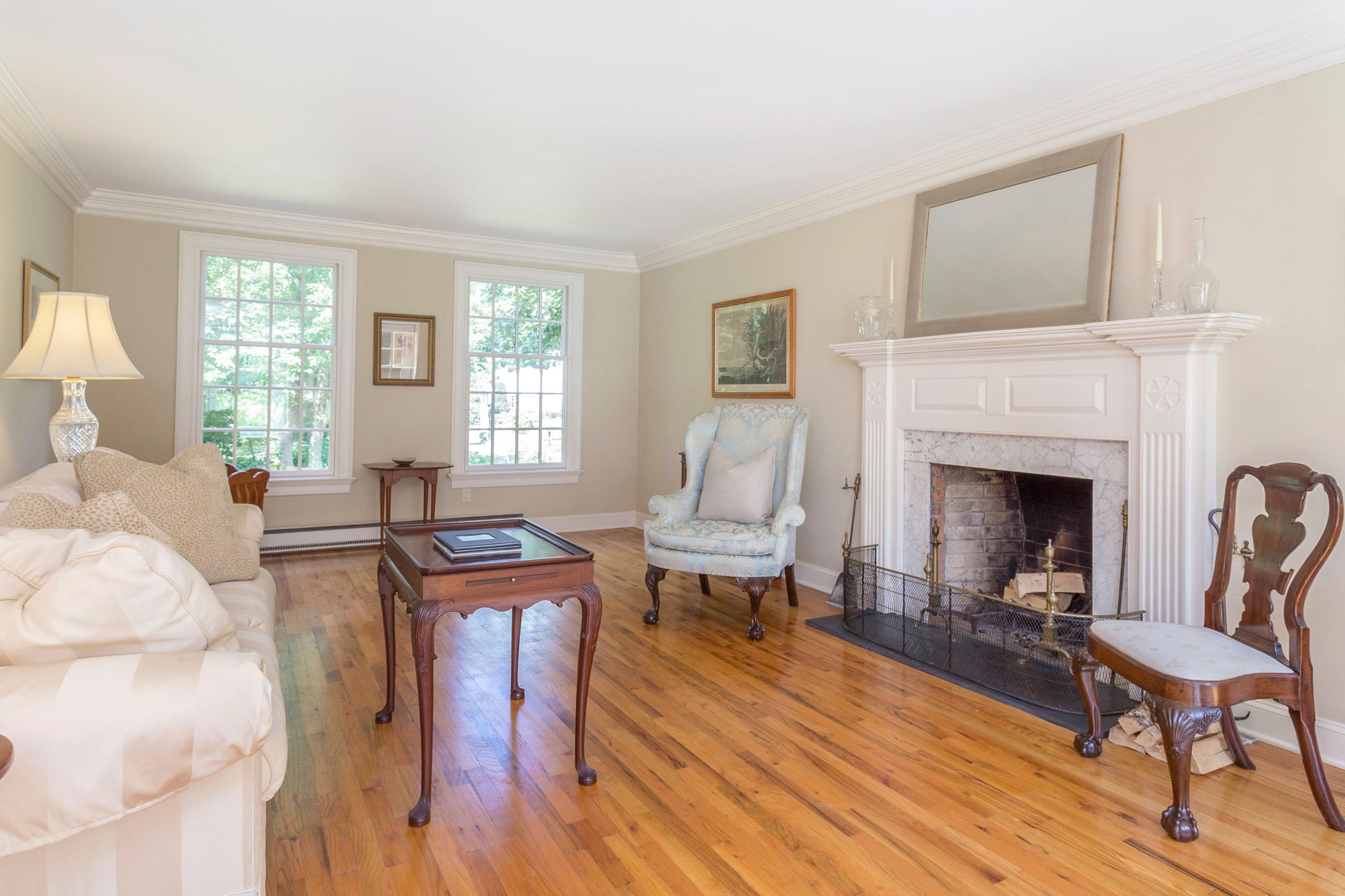 34 Country Club Road Darien, CT 06820 - Photo 4 of 17 a living room with furniture fireplace and window