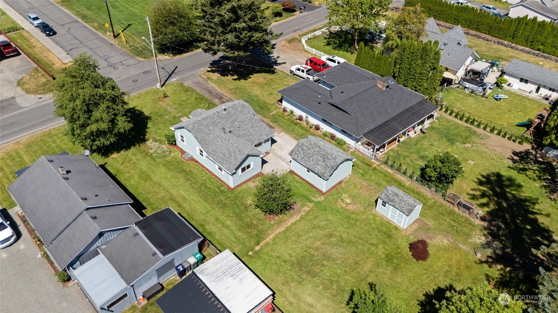 1918 McHugh Avenue Enumclaw, WA 98022 - Photo 16 of 16 an aerial view of a house with a garden