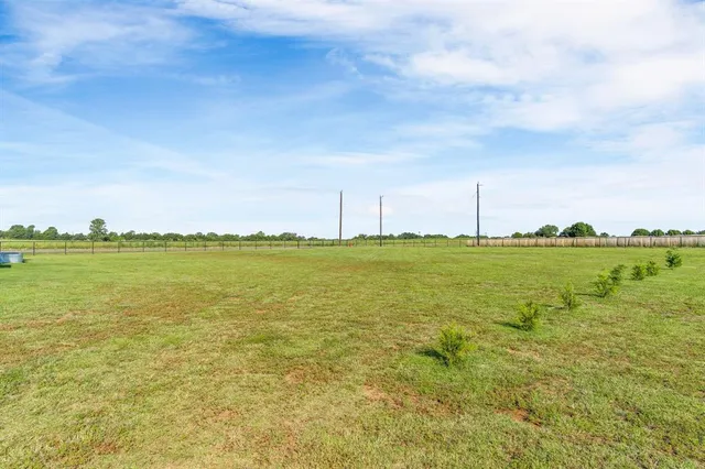 a view of an ocean from a yard