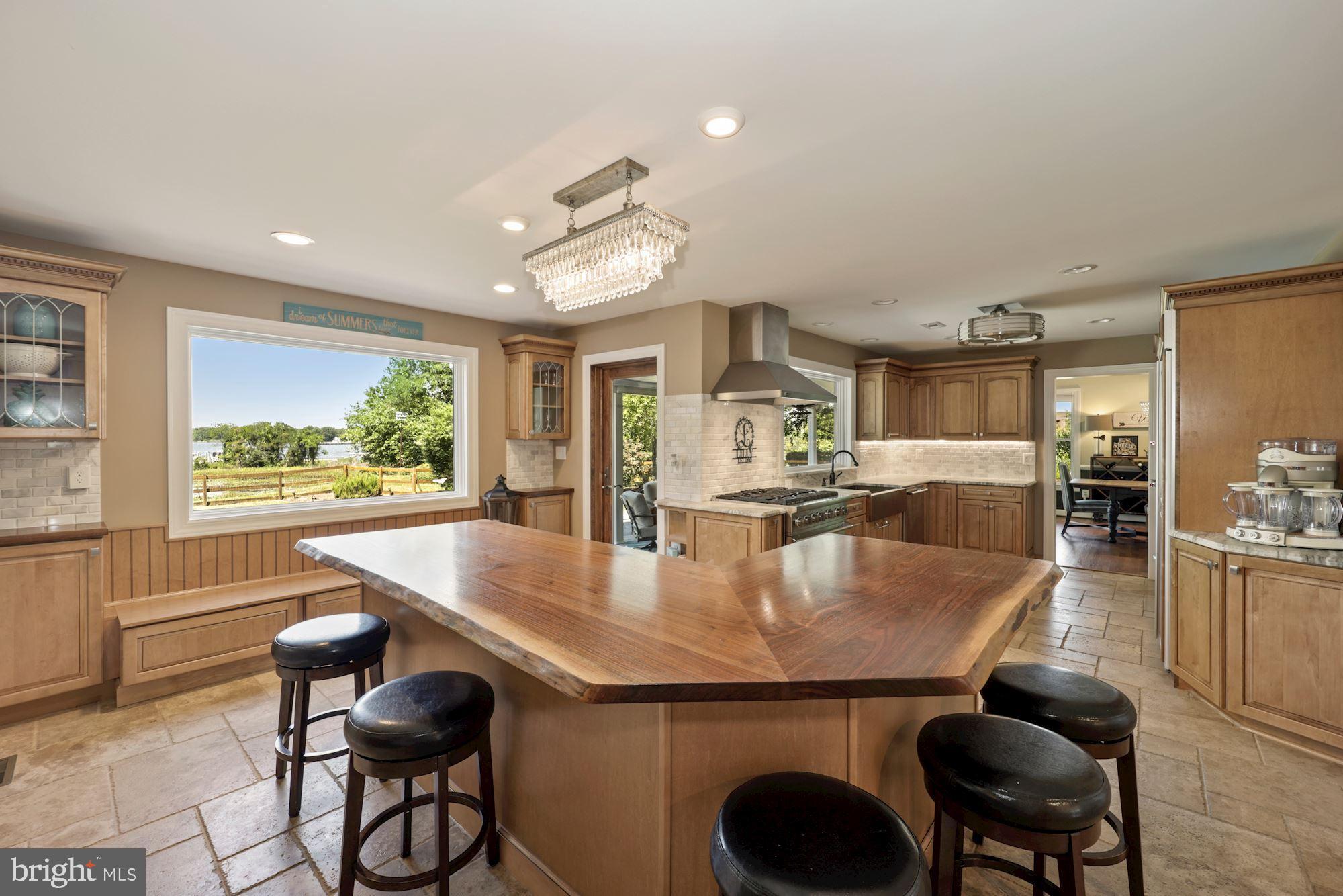 8100 Pinehurst Harbour Way Pasadena, MD 21122 - Photo 32 of 70 Gourmet kitchen with water views and walnut island