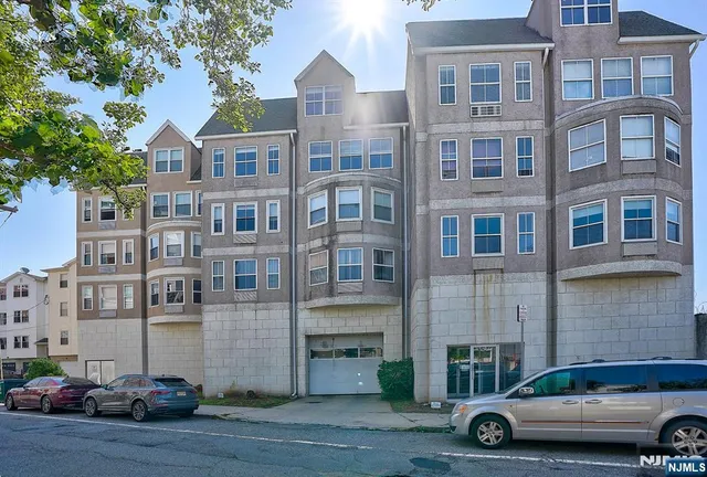 a car parked in front of a building