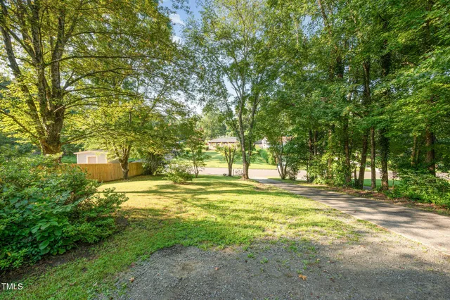 a view of a yard with a trees