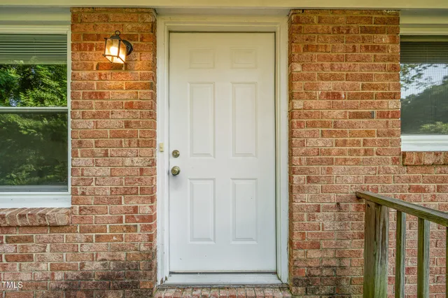 a view of front door of house